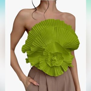 Women's 3D Flower Strapless Tube Top